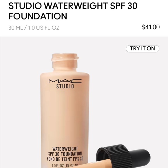 SOLD ON EBAY✅ MAC Studio Waterweight Foundation | NW 25 | SPF 30 | NIB | - Picture 5 of 8